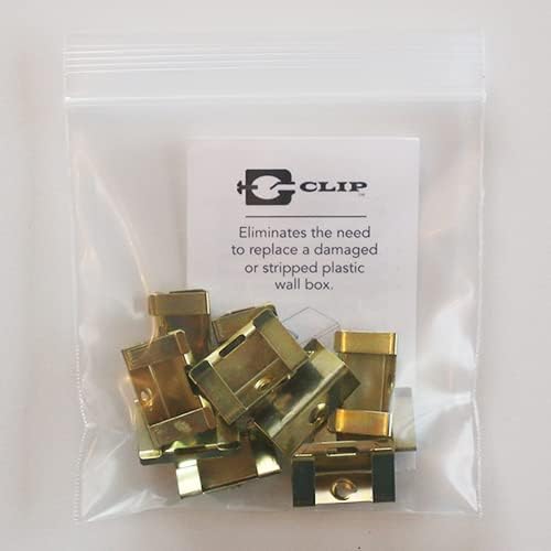 G-Clip 10-Pack - Fix Loose Outlets and Switches Electrical Wall Box Repair Clips - Image 2