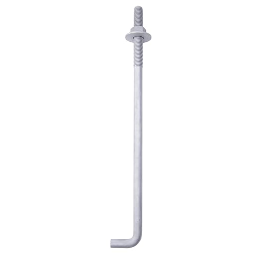 5/8" x 14" Concrete Anchor Bolts L Shaped, Hot-Dip Galvanized by HROMIGRY