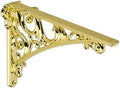 Khtumeware Polished Brass Shelf Bracket 6 Inch, Decorative Brackets by khtumeware