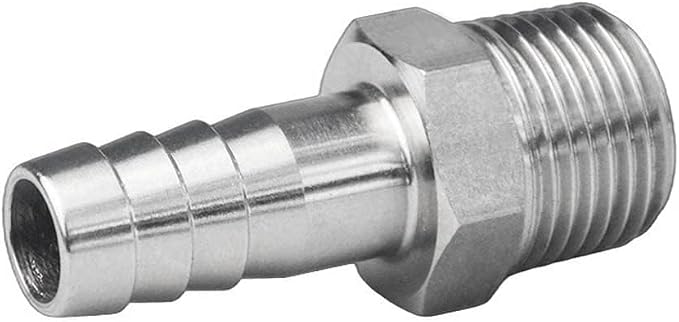Stainless Steel Hose Barb Fitting 5/8" Hose Barb to 1/4" NPT Male Thread - Image 4