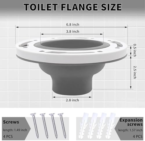 Toilet Flange Repair Kit, Universal Toilet Flange Fits - Image 4