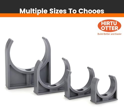 U-Shaped PVC Pipe Clamps Hanger White 50mm/1.97" - Image 5
