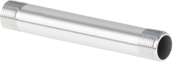 Quickun 304 Stainless Steel Nipple Pipe Fitting, 1/2" NPT x 1/2" NPT Male by VisittheQuickun