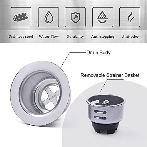 Junior Duo Bar/Pre Sink Stainless Steel Strainer Assembly W/Basket Strainer - Image 3