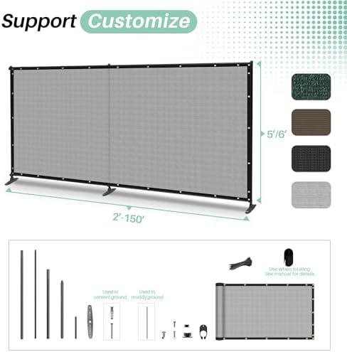 SunnyRoyal 6' x 135' Privacy Fence Screen Panel - Image 4