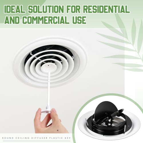 Therwen 8 Set 6 Inch Round Ceiling Diffuser Vent Cover - Image 6