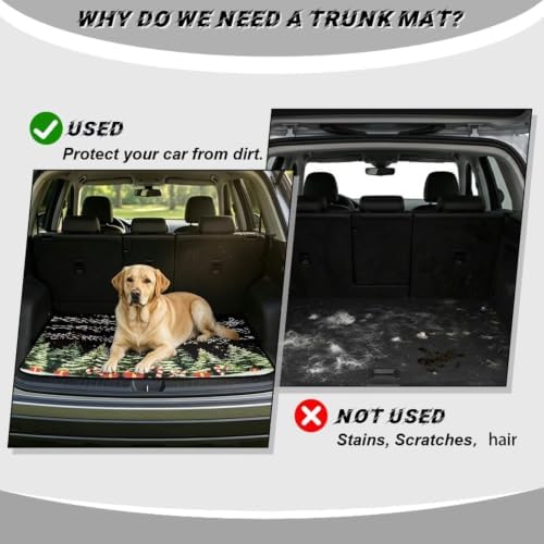 Black Holiday Music Print Work Trunk Mat Heavy Duty Foldable Cargo Liner - Image 4