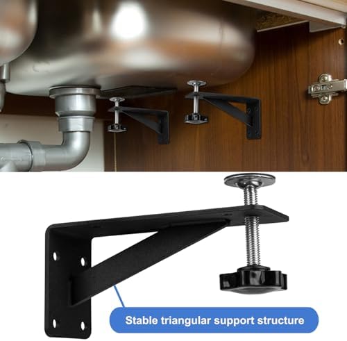 4Pcs Undermount Sink Brackets Sink Repair Kit Adjustable Undermount Sink Support - Image 4