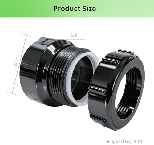 Lesso 1-1/2 Inch ABS P-Trap Adapter, 2 Pack - Image 6