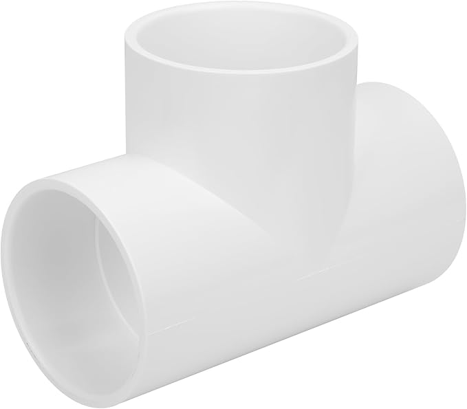 3 Way 3" PVC Tee Pipe Fittings Adapter Furniture Grade SCH40 3 Inch PVC Elbow by Lswteiz