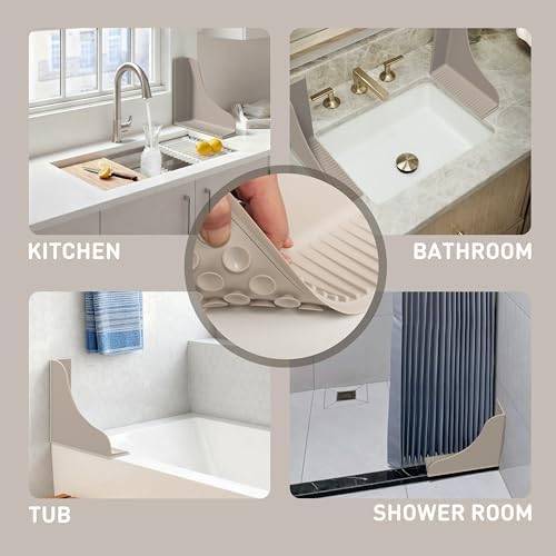 Roslim No-Adhesive 2-Pack All-Silicone Shower Splash Guard - Image 5