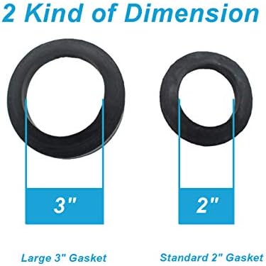 Universal Toilet Tank to Bowl Repair Kit Including 2 Sponge Gaskets and 3 Set - Image 2