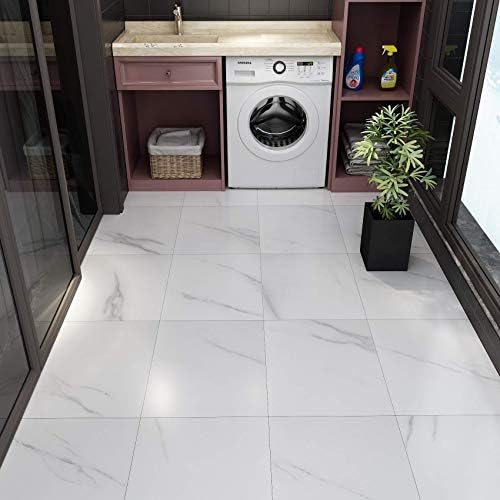 Livelynine Peel and Stick Floor Tile Stickers Waterproof Vinyl Flooring White - Image 3