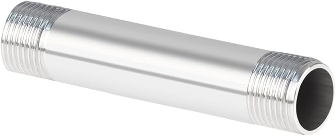 Quickun 304 Stainless Steel Nipple Pipe Fitting, 3/8" NPT x 3/8" NPT Male by VisittheQuickun