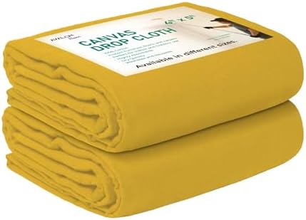 Canvas Drop Cloth for Painting 4x5 feet Pack of 2-8oz Painters Drop Cloths for by Unknown