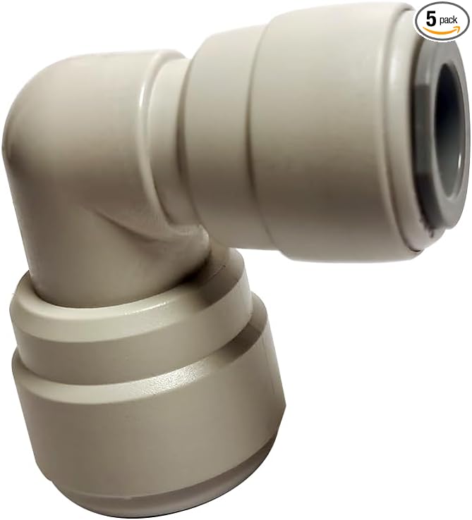 Acetal Copolymer 1/2" x 3/8" Tube OD Tube Fitting, Push to connect by YZMSZ