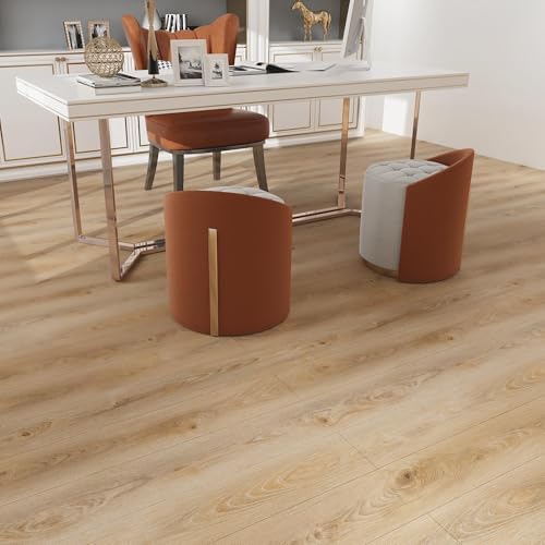 Lareko 108 Sq.Ft, Wood Peel and Stick Floor Tiles, 72 Pack Brown Vinyl Flooring - Image 2