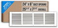 Fits 24x6 Duct Opening | Steel Return Air Grille by Handua | Vent Cover Grill by Handua