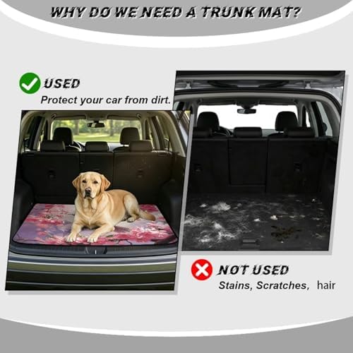 Hummingbird Cherry Print Work Trunk Mat Heavy Duty Foldable Cargo Liner - Image 4