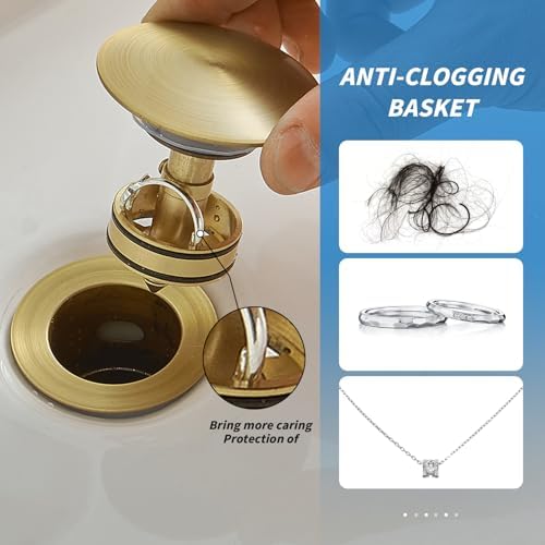 BWE Bathroom Sink Pop-Up Drain Stopper - Image 2