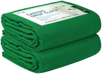 Canvas Drop Cloth for Painting 4x5 feet Pack of 2-8oz Painters Drop Cloths for by Unknown