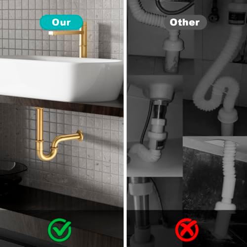 Bathroom Sink Stopper P-Trap Complete Set, Adjustable 1-1/4 Bottle Trap Sink - Image 4