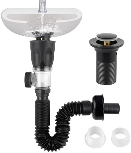 Bathroom Sink Drain Kit, Drain Pipe by iFealClear