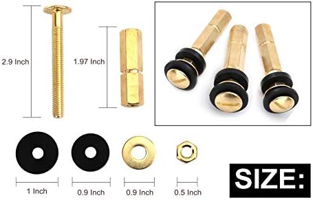 Universal Toilet Tank to Bowl Repair Kit Including 2 Sponge Gaskets and 3 Set - Image 3
