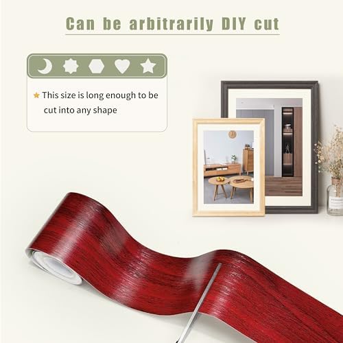 Besezx Wood Grain Tape, 2.4" X15', Self Adhesive Wood Grain Repair Patch - Image 6