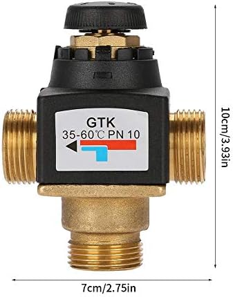 Thermostatic Mixing Valve for Solar Water Heater 3 Way DN20 Male Thread Brass - Image 3