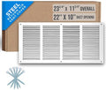 Fits 22x10 Duct Opening | Steel Return Air Grille by Handua | Vent Cover Grill by Handua