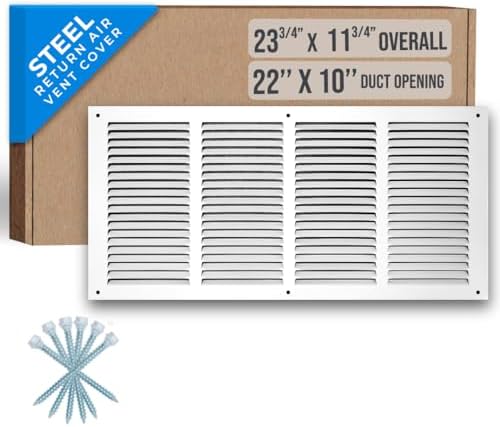 Fits 22x10 Duct Opening | Steel Return Air Grille by Handua | Vent Cover Grill by Handua