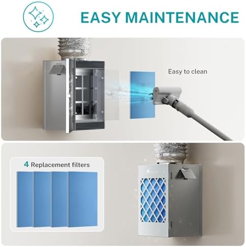 HG Power Metal Indoor Dryer Vent Kit, Dryer Vent Box, Safety Vent Flap - Image 6