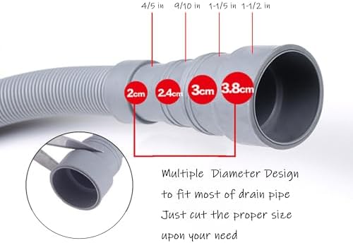 HLMOptimo 10 Feet Universal Washing Machine Drain Hose Flexible Dishwasher - Image 2