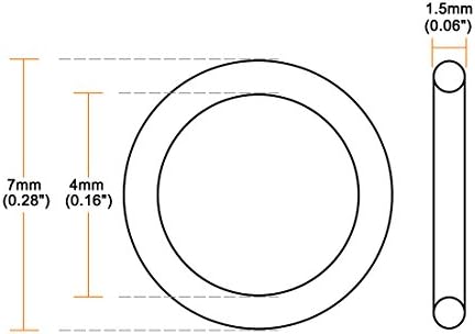 uxcell 50pcs 7x4x1.5mm Nitrile Rubber O-Rings Metric Sealing Gasket - Image 3