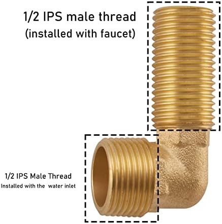 Commercial Faucet Installation Kit, 1/2" IPS Male x 1/2" IPS Male Faucet Adapter - Image 2