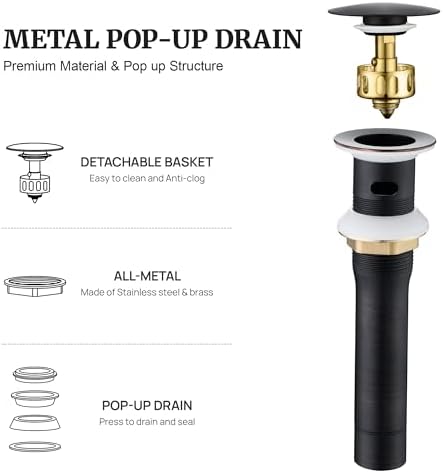Ultimate Unicorn Pop up Sink Drain, - Image 2
