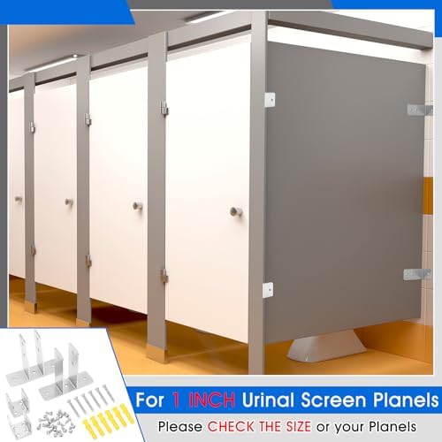 Blulu 4 Pcs Bathroom Partition Bracket 2-Ear U-Shape - Image 4