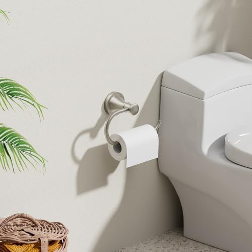 BESy Toilet Paper Holder Wall Mount Bathroom Tissue Holder Brushed Nickel - Image 2