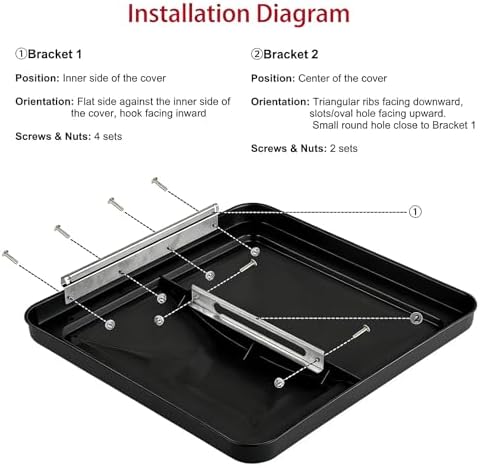 2 Pack 14" Universal Roof Vent Cover Vent Lid Replacement - Image 2