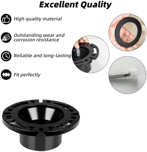 RV Toilet Seal Kit with 12 inch Flexible Toilet Connector - Image 4