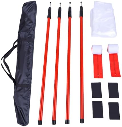 Retractable 3ft to 10ft Dust Barrier Poles Kit by oreilet