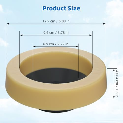 Hibbent 8 Pack Wax Rings for Toilet, Fits 3-inch and 4-inch Waste Line - Image 4