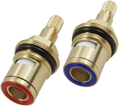 Brass Faucet Cartridge Replacement, 1/2 Inch 20-Spline Ceramic Disc Valve Quick by Unknown