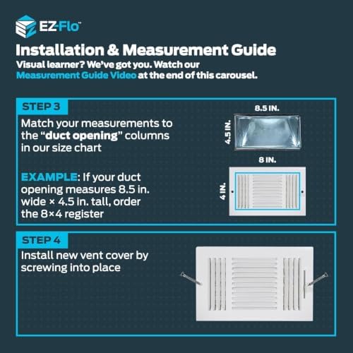 EZ-FLO 16 x 16 Inch Return Air Vent Cover - Image 4