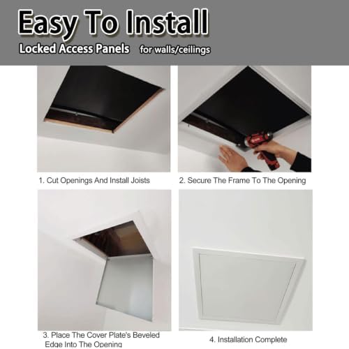 Gray Aluminum Access Door 22x22in Concealed Inspection Panel - Image 6