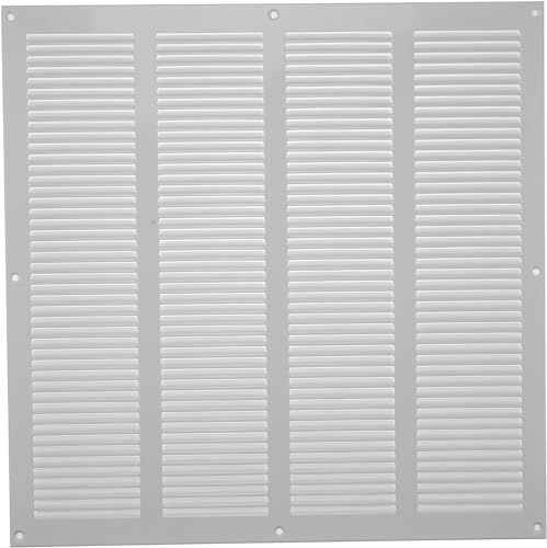 Repa Market Air Vent Cover 16x16 Inch White Galvanized Steel Louvered Grill by RepaMarket
