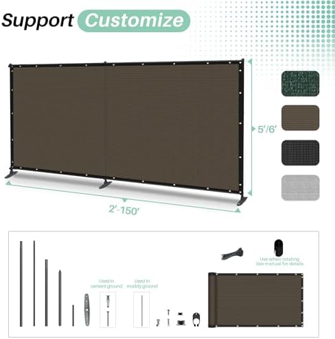 SunnyRoyal 5' x 72' Privacy Fence Screen Panel - Image 4