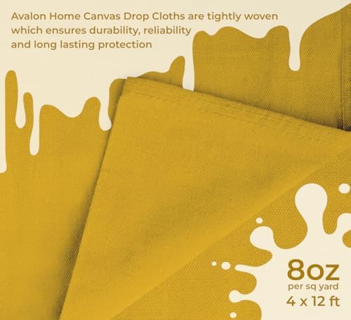 Canvas Drop Cloth for Painting 4x12 feet Pack of 2-8oz Painters Drop Cloths for - Image 6
