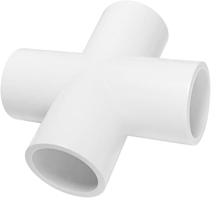 4 Way 3/4 SCH40 Flush Cross PVC Fitting Pipe Connector - Image 5
